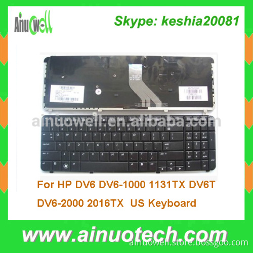 US Laptop Keyboard For HP DV6 DV6-1000 1131TX DV6T DV6-2000 2016TX notebook keyboard black UK SP FR IT AR RU GR GR